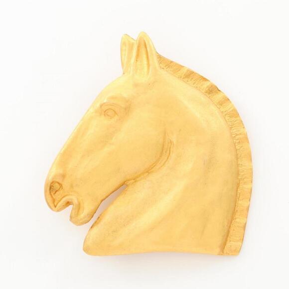 HERMES Gold Brooch - Picture 1 of 9